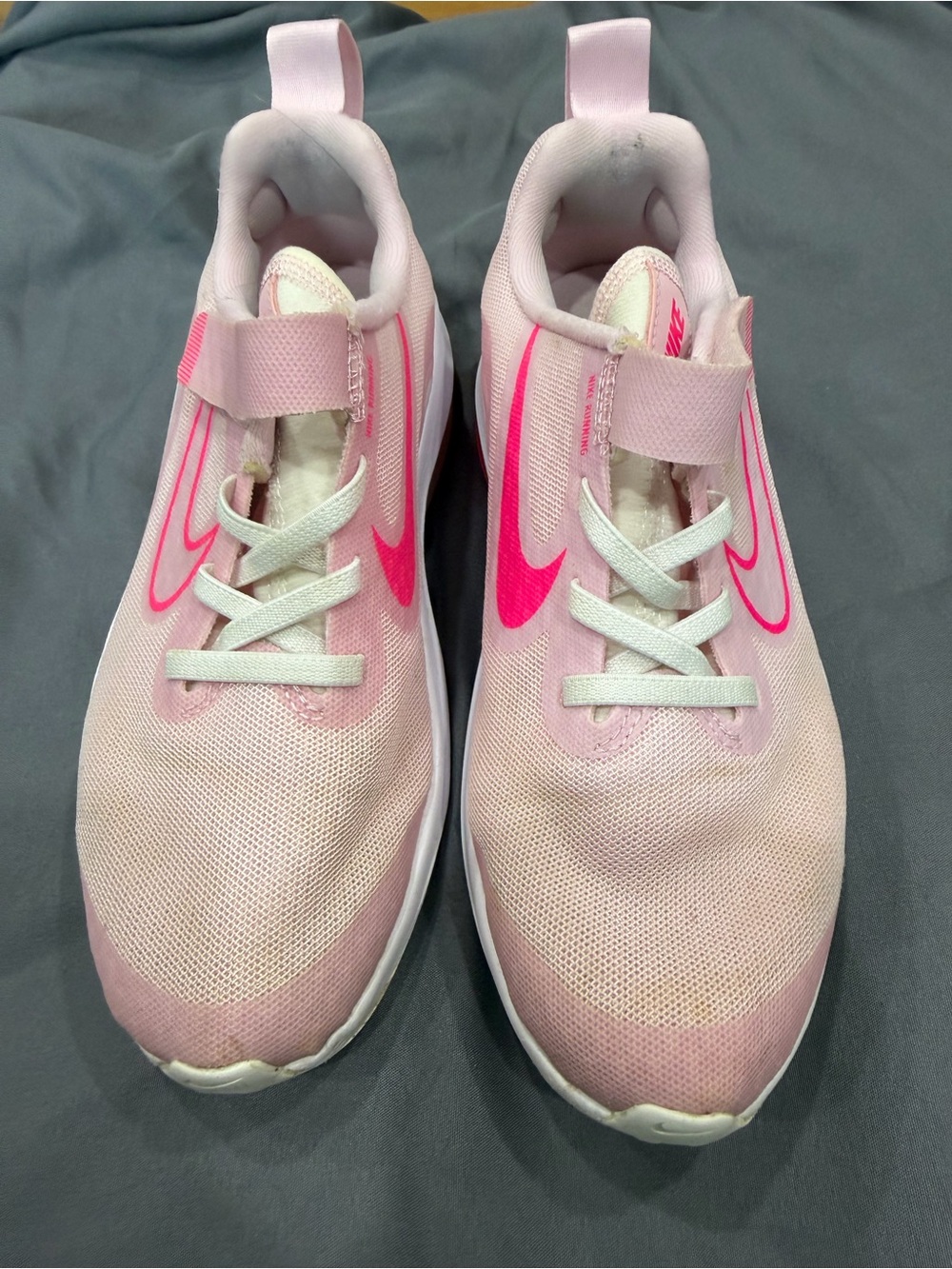 Nike Kids Pink and Hot Pink Slip-On Sneakers